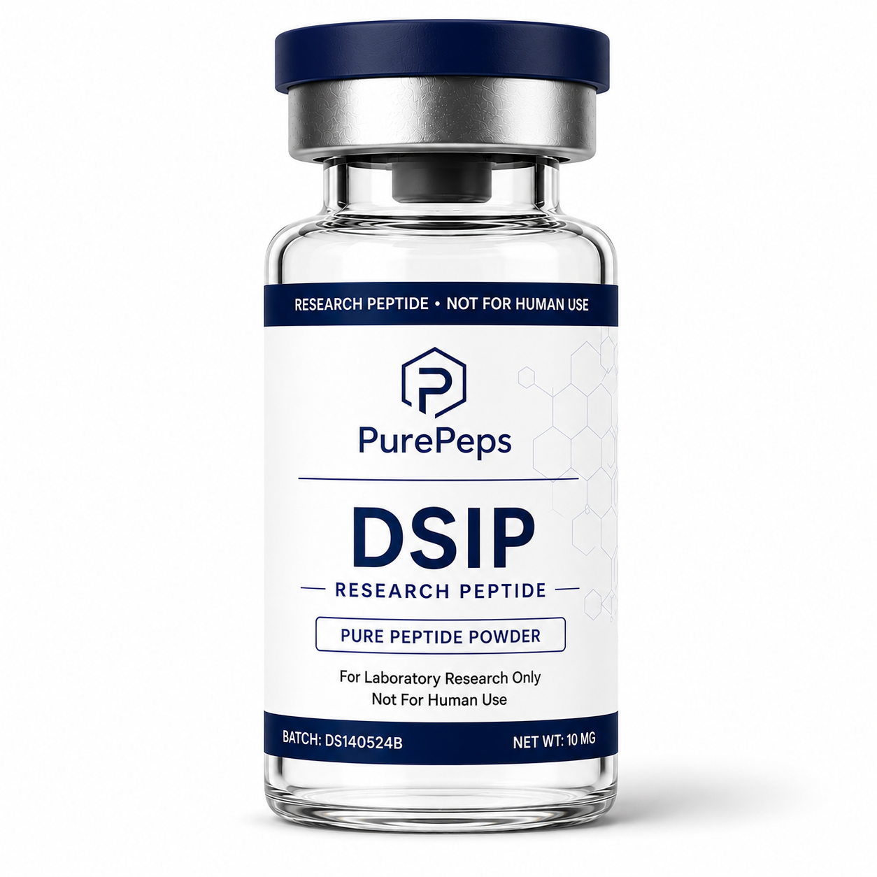 Laboratory vial of DSIP 10 mg